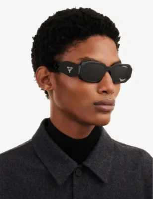 PRADA PR 17WS rectangular-frame acetate sunglasses detail 2
