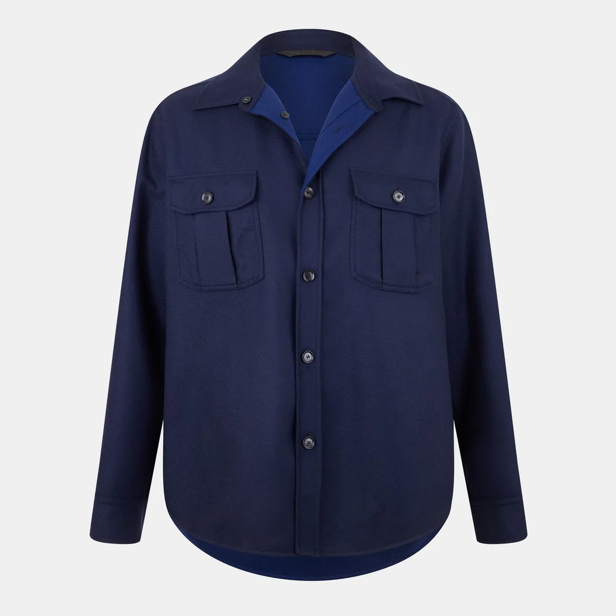 Brioni Men's Mother-of-Pearl Button Natural Stretch Overshirt