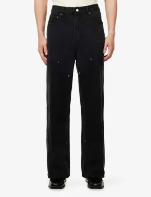 FOUND Double-Knee Carpenter Denim Jeans in VINTAGE BLACK, additional product view 3
