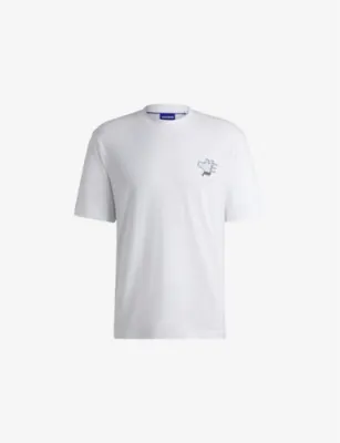 HUGO Graphic-Print Cotton-Jersey T-Shirt