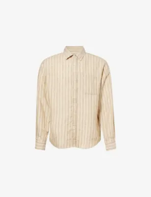 NN07 Deon Striped Linen Shirt