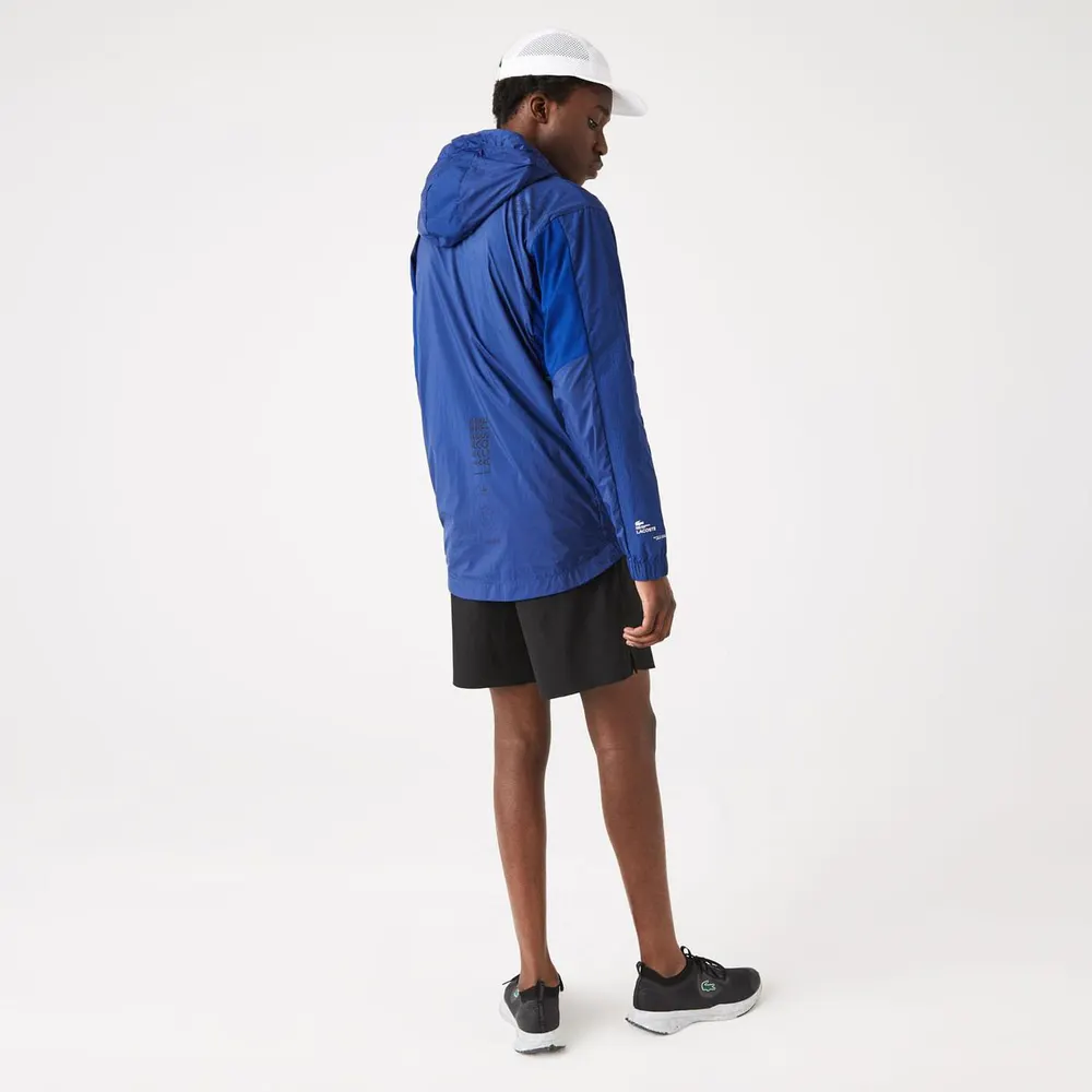 Lacoste Colour-Block Windbreaker in Blue, additional product view 2