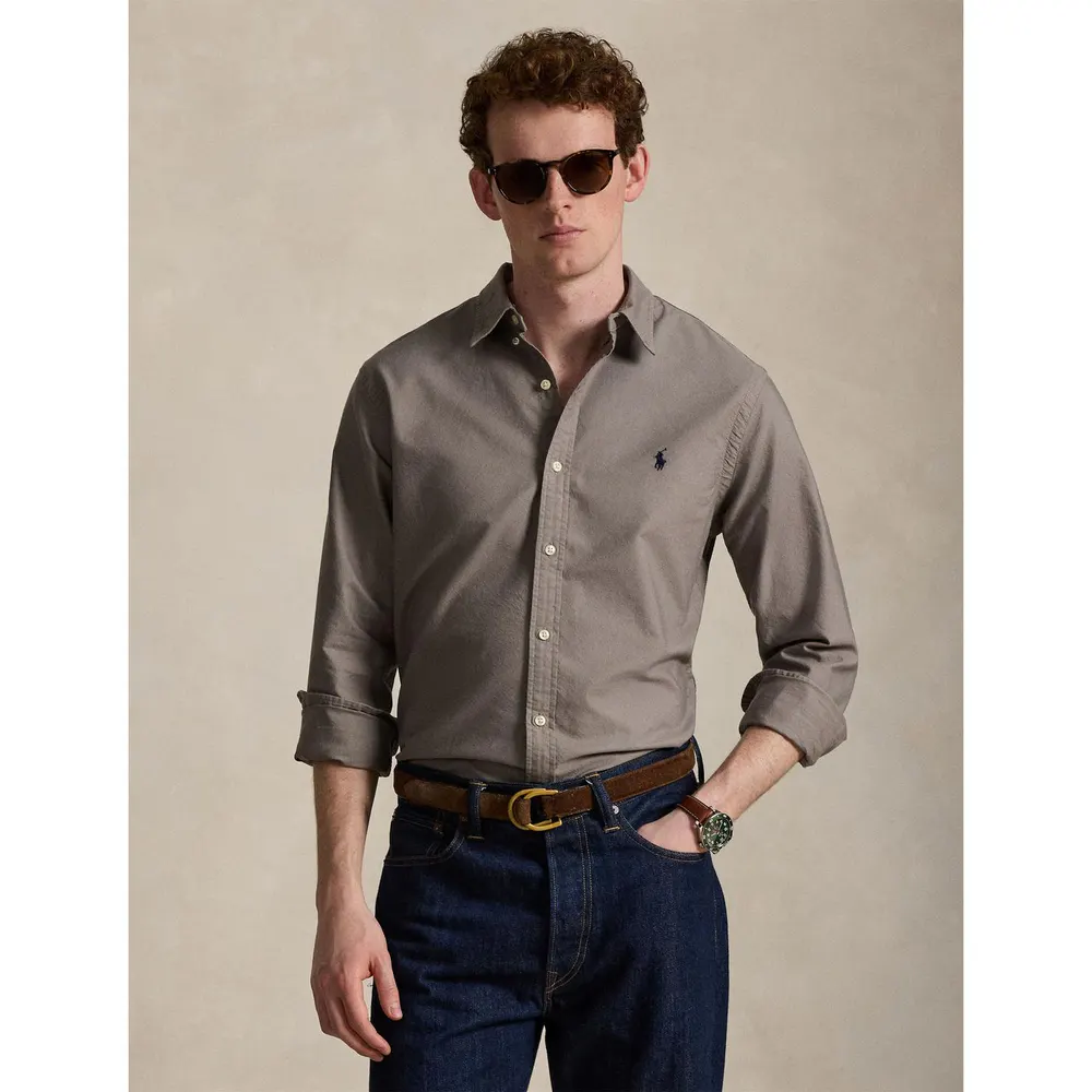 Polo Ralph Lauren Mens Slim Fit Oxford Long Sleeve Shirt detail 2
