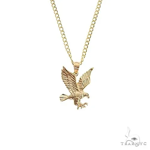 MARYAM - For Him Factory (Mass Production) 10K Yellow Gold Eagle Pendant Set 66612 in Yellow / 18 Inches – Pendant Set