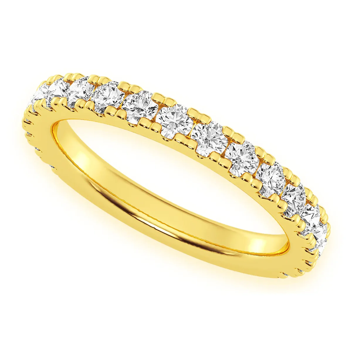 For Him Signature Single Row Band Ring in White Gold / Natural Diamond – Ring