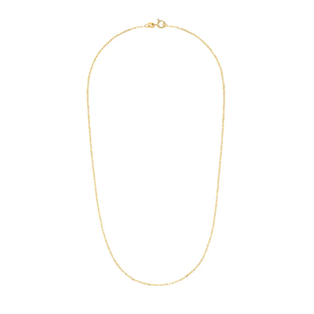 AMOR 9ct Yellow Gold Anchor Chain Necklace - 50cm detail 3