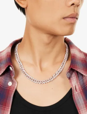 DARKAI Rose Mini Prong Pavé 18ct Rose Gold Plated Sterling-Silver Necklace detail 2