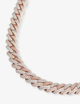 DARKAI Rose Mini Prong Pavé 18ct Rose Gold Plated Sterling-Silver Necklace detail 3