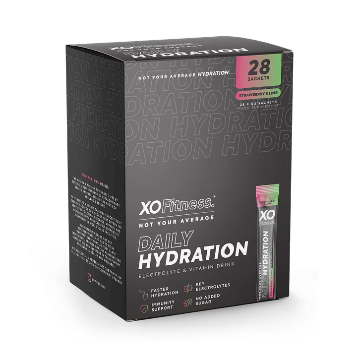 XO Fitness Hydration Sachets - 28 Pack - Strawberry & Lime
