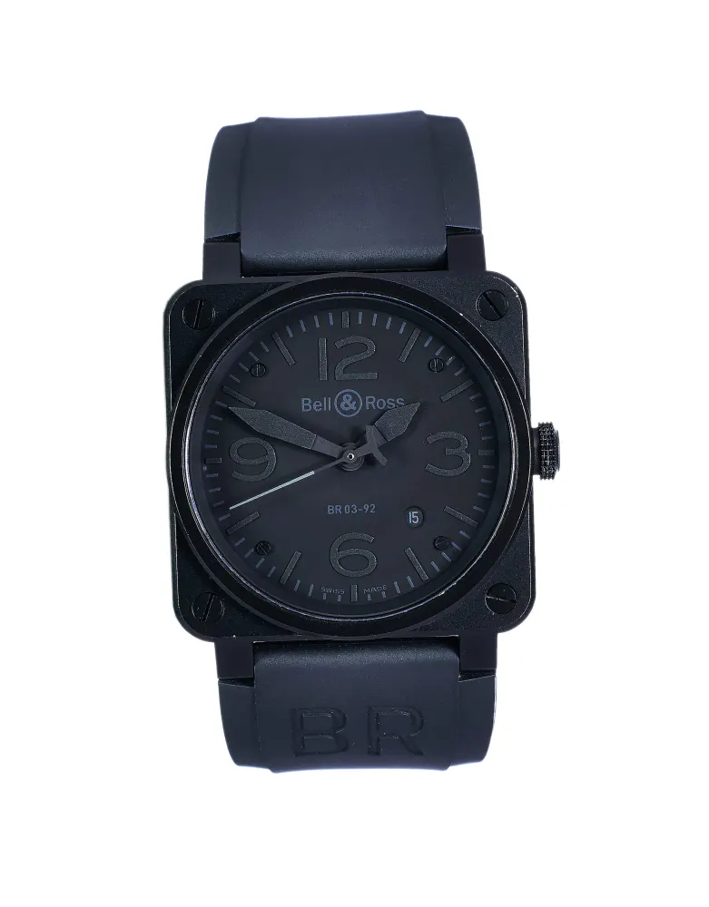 Bell and Ross BR03-92 BR03-92-S — 2015 — Excellent in Black Quarter Arabic – Pre-owned watches