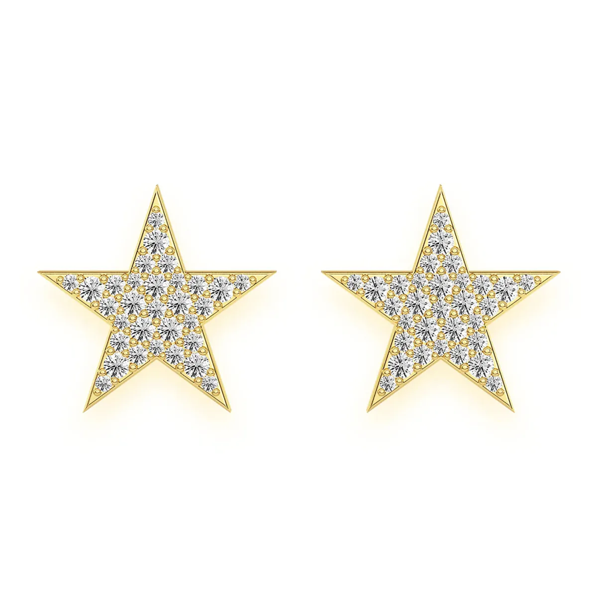 For Him Five Point Star Diamond Stud Earrings in Rose Gold / Lab Grown Diamond – Earring