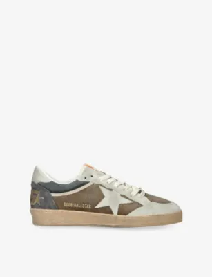 GOLDEN GOOSE Men’s Ball Star Waxed-Suede Trainers - EUR 46 / 12 UK MEN in CAMEL/OTH – Mens | Trainers | Lace up trainers