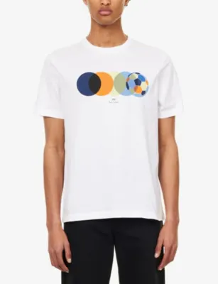 PS BY PAUL SMITH Ps Reg Ss T Shirt Football in WHITE, additional product view 3