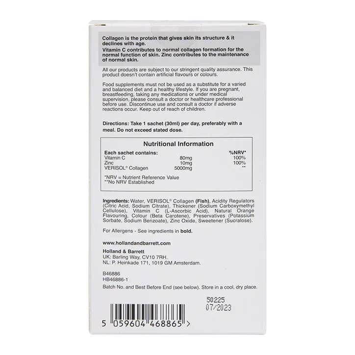 H&B Expert Marine Collagen Orange Liquid 10 Sachets detail 2