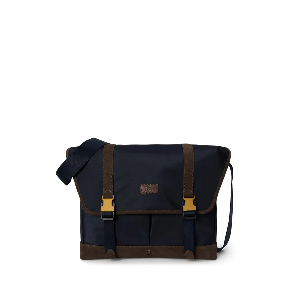 Polo Ralph Lauren Suede Trim Messenger Bag