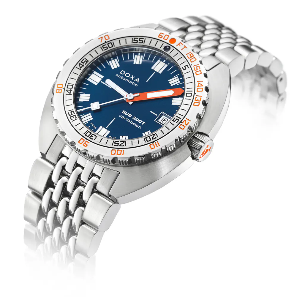 DOXA Sub 300T Caribbean 42.5mm Mens Watch in Blue, additional product view 2