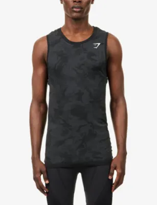 GYMSHARK Geo Seamless Stretch-Woven Tank Top detail 3