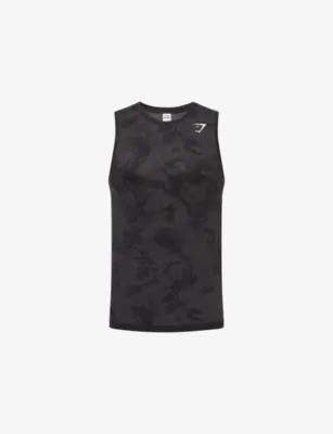 GYMSHARK Geo Seamless Stretch-Woven Tank Top