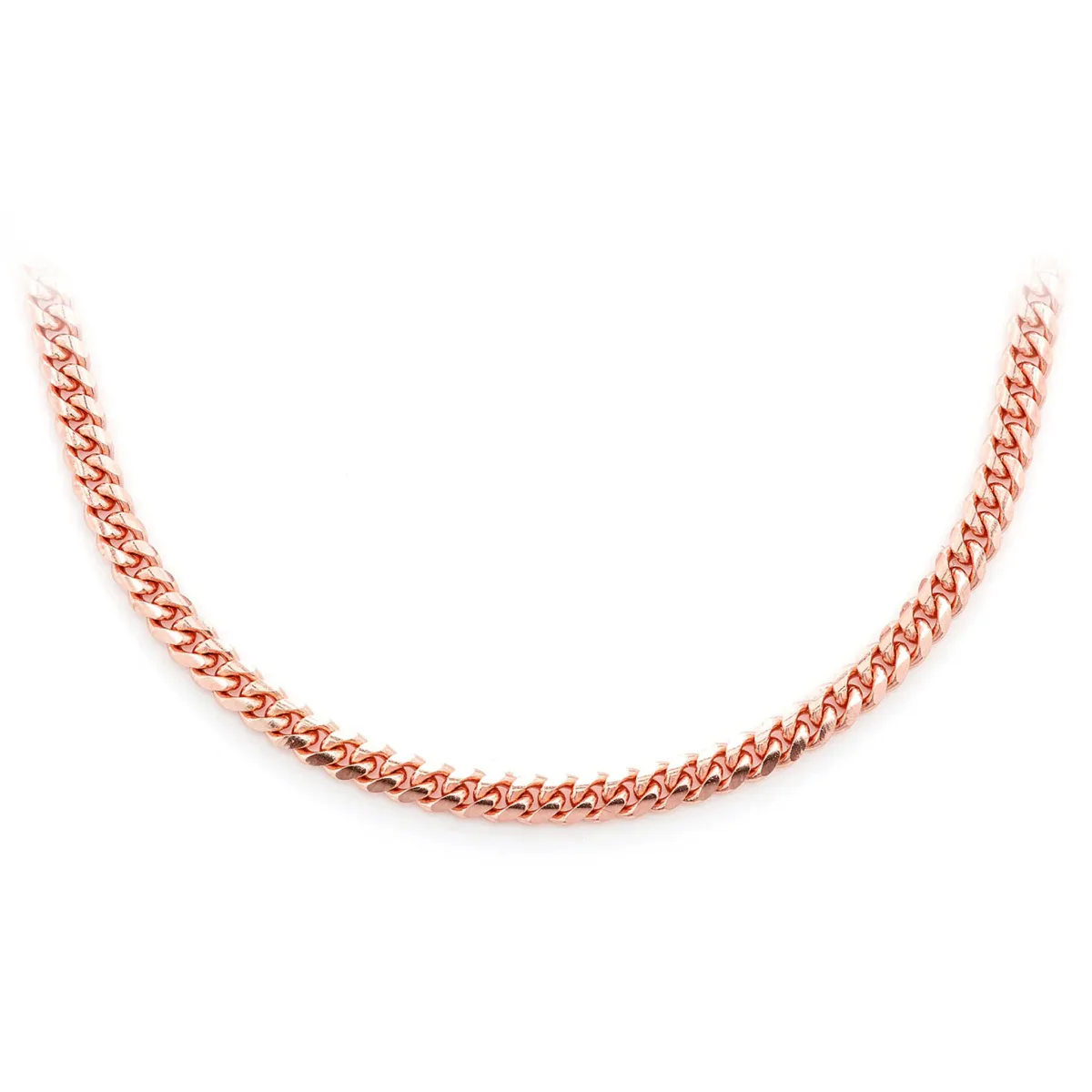 For Him Miami Cuban Gold Chain in 3.5mm / Rose Gold / 18" – Chain