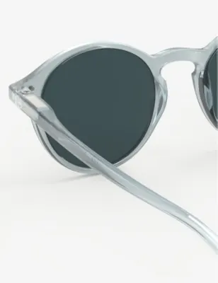 IZIPIZI #D square-framed frozen blue sunglasses in FROZEN BLUE, additional product view 2