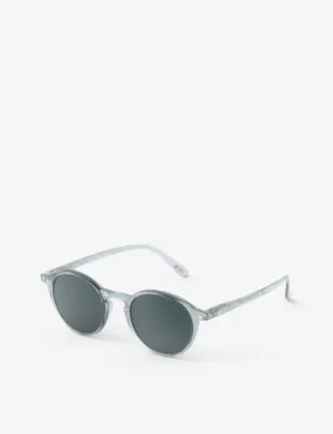 IZIPIZI #D square-framed frozen blue sunglasses in FROZEN BLUE, additional product view 3
