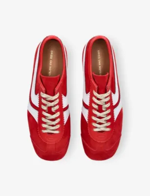 DRIES VAN NOTEN Dustin Leather Trainers - EUR 43 / 9 UK MEN in RED, additional product view 2