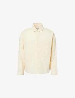 MKI MIYUKI-ZOKU Jacquard-Texture Long-Sleeve Cotton-Blend Shirt
