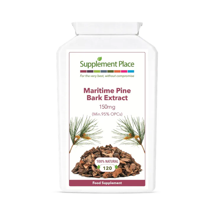 Supplement Place Maritime Pine Bark Extract 150mg | 95% OPCs | 120 Capsules