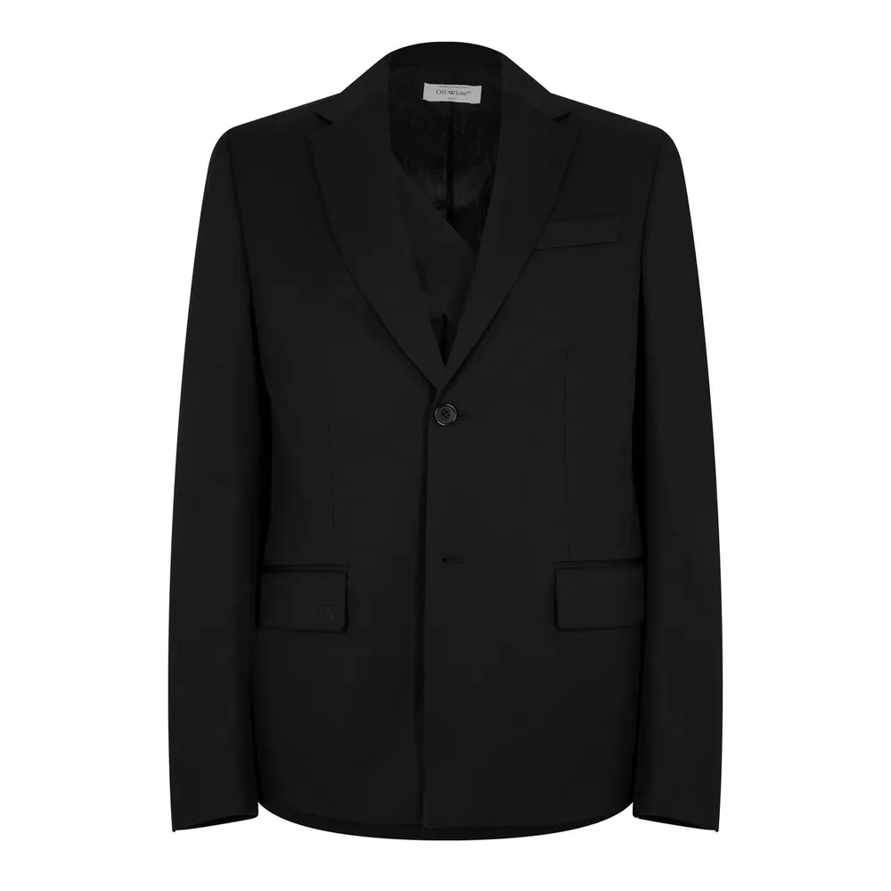 Off White Men's - Embroidered Wool Long Sleeve Blazer
