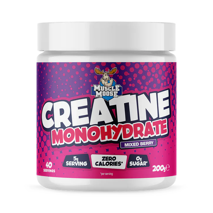 Muscle Moose Creatine Monohydrate - Mixed Berry Flavour 200g