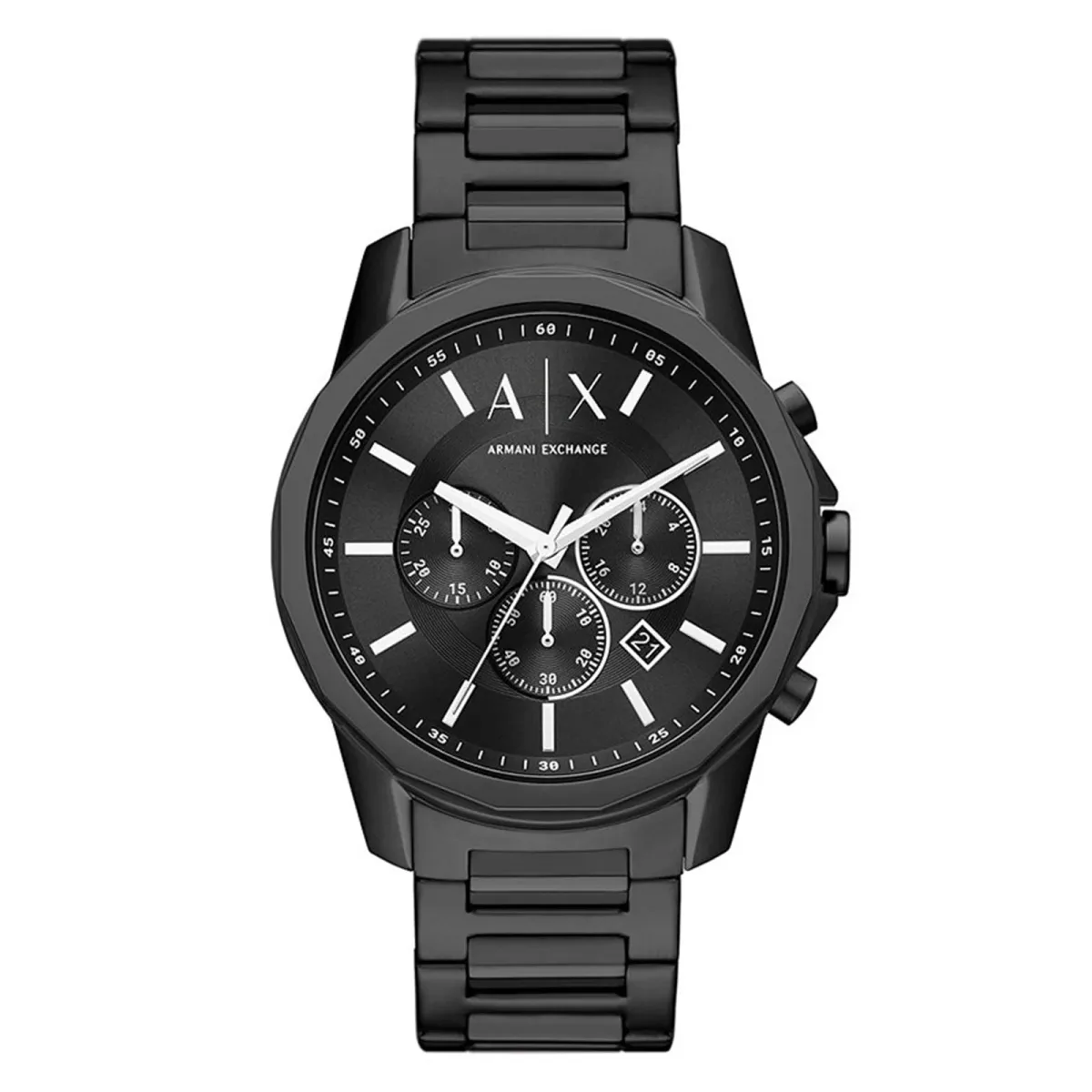 Armani Exchange Chronograph Black Stainless Steel Mens Watch
