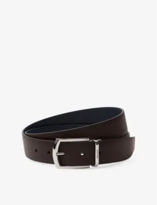 PRADA Reversible saffiano leather belt - BLACK - 40 detail 2