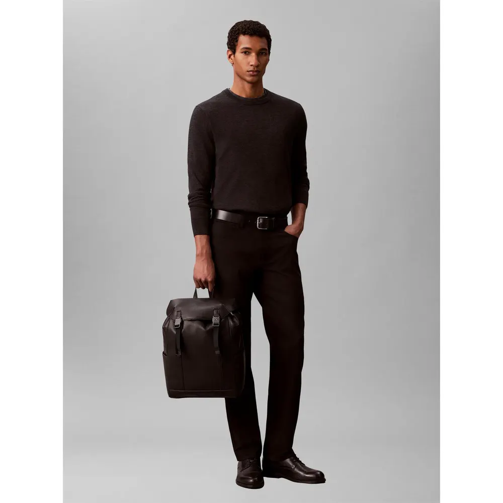 Calvin Klein Emblem Flap Backpack detail 2