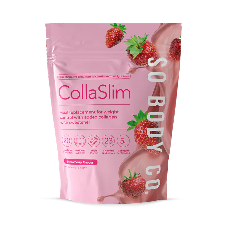 So Body Co. So Body Co CollaSlim Meal Replacement Shake with Added Marine Collagen Strawberry 40g X 20 Meals