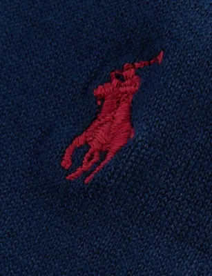 POLO RALPH LAUREN Logo-Embroidered Stretch-Cotton Ankle Socks - 5.5-8 detail 2