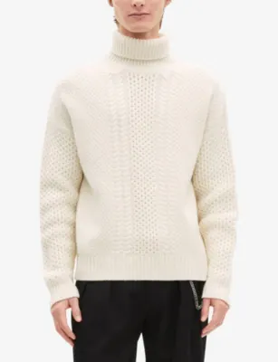 THE KOOPLES Textured Roll-Neck Wool-Blend Jumper detail 3