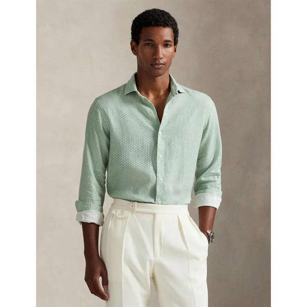 Polo Ralph Lauren Custom Fit Mallet-Print Linen Shirt detail 2