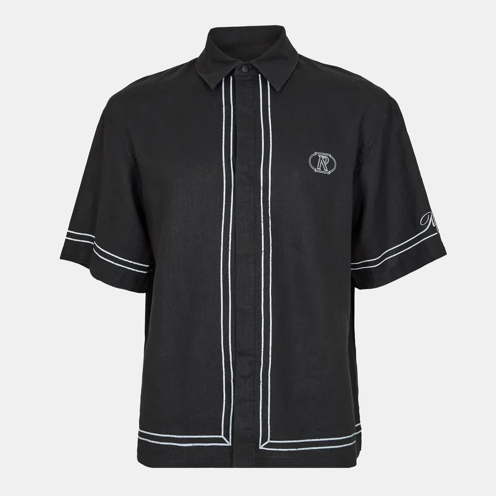 Represent Men's Border Short Sleeve Patterned Shirt