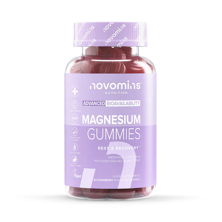 Novomins Magnesium 1636mg Raspberry Flavoured 60 Gummies