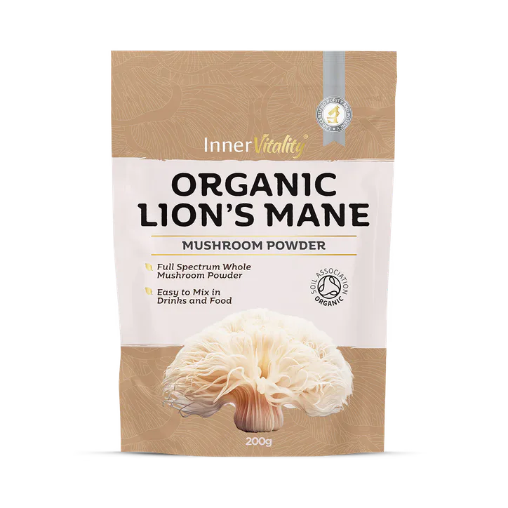 INNER VITALITY Organic Lions Mane Mushroom Powder - 100g