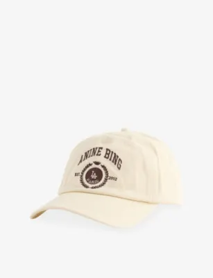 ANINE BING Jeremy Logo-Embroidered Cotton Baseball Cap