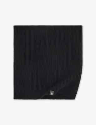 BOGGI MILANO Logo-Patch Merino Wool Neck Warmer