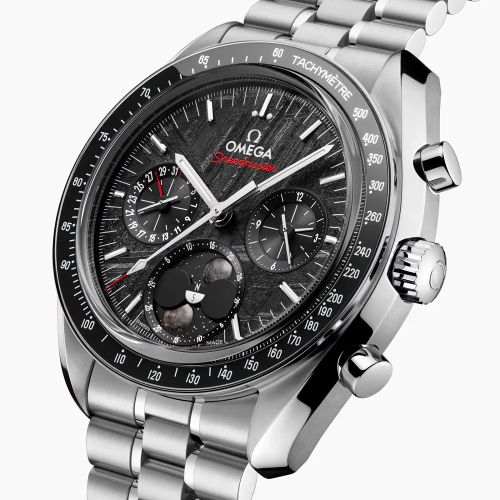 Omega Speedmaster Moonphase 43mm Mens Watch Steel Black in Black, additional product view 2