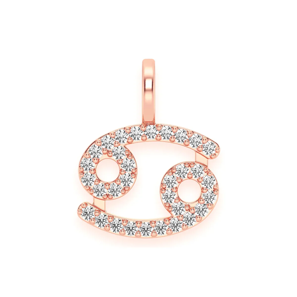 For Him Astrology Zodiac Diamond Pendant in Cancer / Rose Gold / Natural Diamond – Pendant