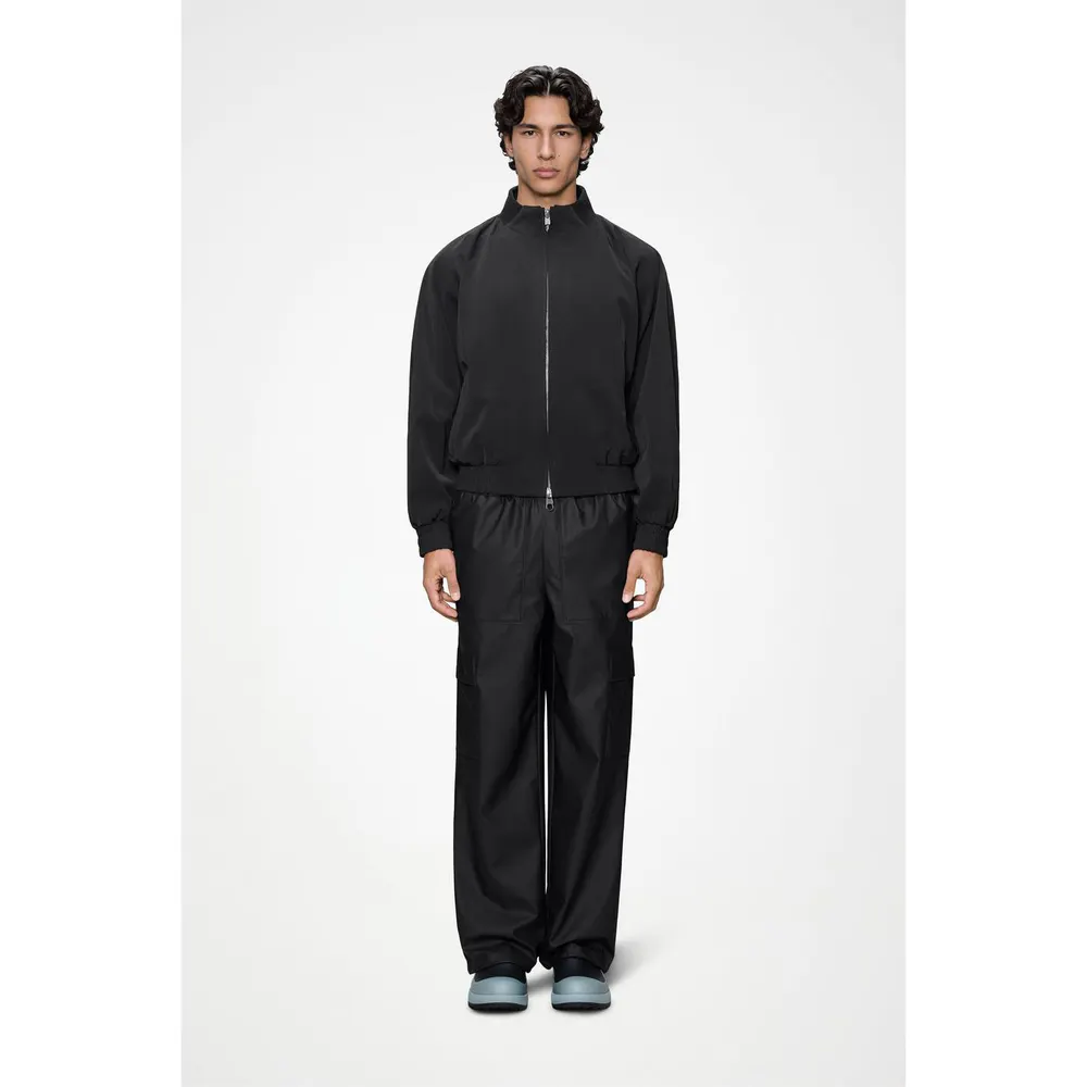 Rains Men's Tech Woven Bomber Rain Jacket in Black 01, additional product view 2