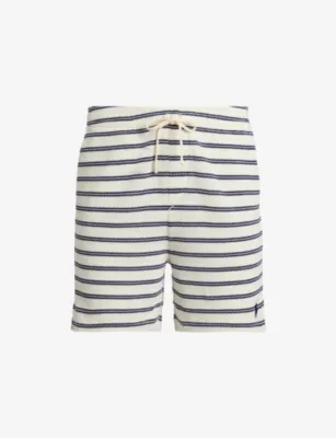 POLO RALPH LAUREN Text Stripe Woven Shorts in Pale Cream/newport Navy – Mens | Trousers & shorts | Shorts