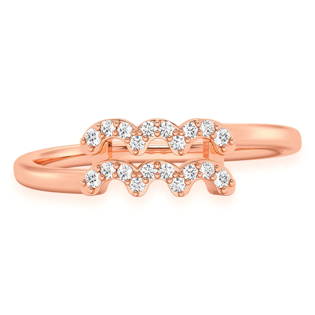 For Him Zodiac Diamond Ring in Aquarius / Rose Gold / Natural Diamond – Ring
