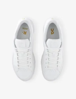 ON The Roger Centre Court Faux-Leather Trainers - 7 in WHITE WHITE, additional product view 2