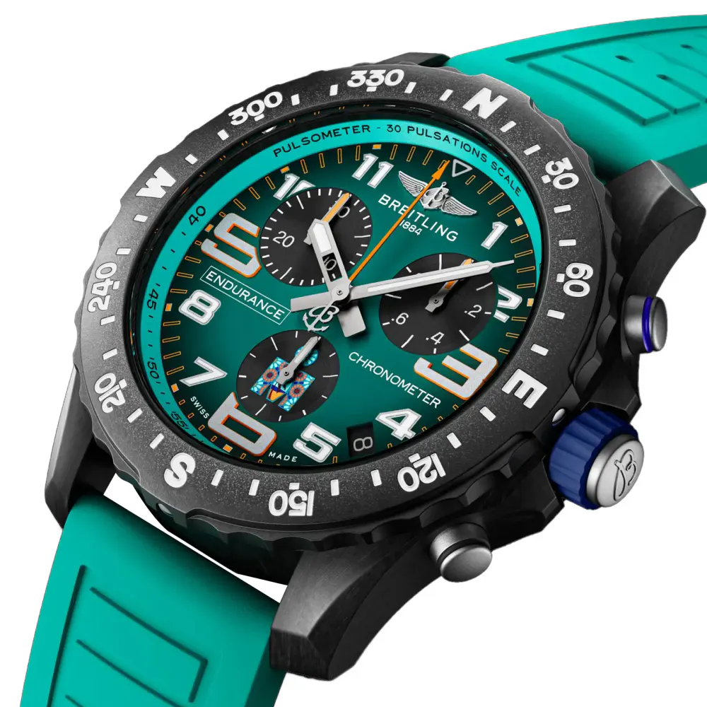 Breitling Professional Endurance Pro IRONMAN® 70.3 World Championship 2025 Limited Edition Quartz 44mm Mens Watch Turquoise detail 2