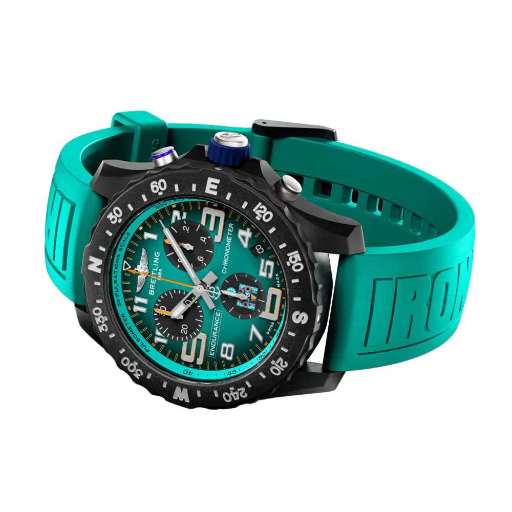 Breitling Professional Endurance Pro IRONMAN® 70.3 World Championship 2025 Limited Edition Quartz 44mm Mens Watch Turquoise detail 3
